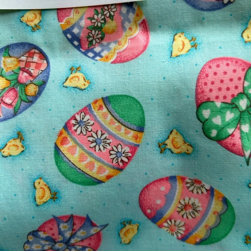 Colorful Easter Egg and Floral Fabric Bundle